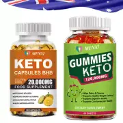 Advanced Keto Gummies Ketone BHB Pills Weight Loss Fat Burner Dietary Supplement