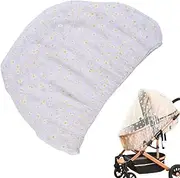 Tomedeks Anti-mosquito net for baby stroller White chrysanthemum model 150-360cm,Baby Pram Net Portable Daisy Print Stroller Netting Cover Perfect Bug Net for Strollers,Bassinets. Mosquito Net