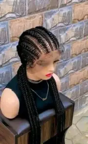 Cornrows Braided Wig Full Lace Wig With Baby Hair In Front