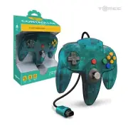 Two Turquoise Color Wired N64 Nintendo 64 Controllers