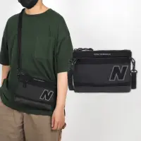 在飛比找momo購物網優惠-【NEW BALANCE】側背包 Legacy 黑 灰 多夾