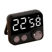 Digital Visual Timer for Kids, Countdown Kitchen Timer Magnetic for Cooking, Black