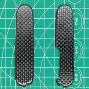 1 Pair Hand Made Carbon Fiber Scales for 84 mm Victorinox Swiss Army Knife