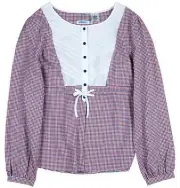 Adidas Originals RARE Vintage GINGHAM WOVEN Panel Shirt Blouse Top Womens size M