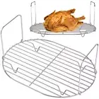 2Pcs Steam and Roast Rack for 8.5Qt Slow Cooker Slow Steamer Rack w/ Handle≒