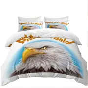Funny Mens Design Proud to be Bald Eagle Quilt Cover