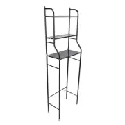 3 Tier Iron Toilet Towel Storage Rack Holder Over Shelf Bathroom Organizer Black