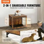 Dog Crate Furniture 32 inch Wooden Dog Crate with Double Doors & Tray
