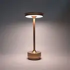 (Rose Gold)Rechargeable Cordless Led Desk Lamp Touch Sensor Lamp 3 Modes Port US