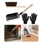 Fireplace Tools Shovel and Hearth Brush Set Wood Burner Firepit Dustpan