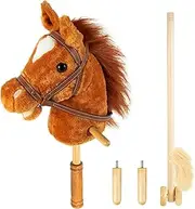 Morytale Plush Horse Riding 39inch,Horse Provides Fun Pretend Play for Toddlers & Preschoolers， Clip-Clop Sounds
