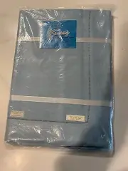 Vintage Surety Pure Irish Linen Tablecloth Table Cover Dressing NEW 52 X 70 Blue
