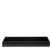 Belle Accessories Tray Storage Rectangle 45x25cm Tabletop Home/Room Decor Black