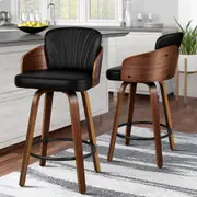 2x ALFORDSON Bar Stools Kitchen Stool Black