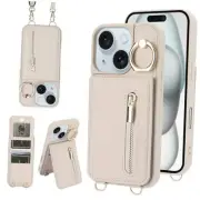 Crossbody Wallet Case for iPhone 12/12 Pro with Lanyard Strap Card Slot Holder