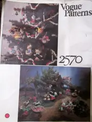 Vtg VOGUE Christmas Craft Sewing Pattern woodland critters ornaments raccoon