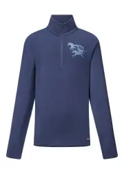 Kerrits Kids In Stride Quarter Zip Fleece Tech Top - Solid