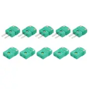 5 Set K Type Thermocouple Wire Connectors Male Female Plug 220°C 428°F Green