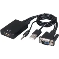 在飛比找momo購物網優惠-【伽利略】VGA+Audio to HDMI(VGATHD)