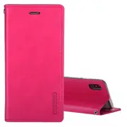 For Iphone X / Xs Flip Leather Case With Holder and Card Slots and Wallet(Magenta)