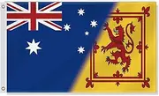 3×5 FT Australian and Scottish lions Flag,Large Lions from Australia and Scotland National Decor,Double Side Digital Printed 150D Polyester Banner With Canvas Header Brass Grommet
