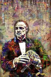 The Godfather Vito Corleone 12x18in Poster, Marlon Brando Godfather Free Ship US
