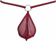 [FEESHOW] Men's Mesh Pouch Underwear G-String Bikini Thongs
