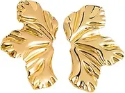 [LIFKOME] Fashionable Women's Earrings Leaf-shaped Drop Earrings Lightweight Titanium Earring Pair for Girls