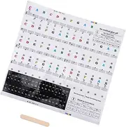 GOOHOCHY 88 Key Piano Keyboard Stickers Beginner Piano Decals Attractive Letters Ideal for Music Teachers