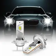 NUROTA H7 Headlight Bulb LED Ultra-Bright - H7 LED Headlight Bulb 6500K 300% Brightness - Headlight Bulbs Silent Fan Fast Cooling - H7 477 Car Headlight Bulb 1:1 Design , Car Light Bulbs Pack of 2