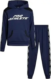 [Pro Athlete] Boys' Sweatsuit Set - 2 Piece Fleece Pullover Hoodie and Jogger Sweatpants (8-16)