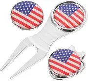 1Set Portable Divot Tool Wear Resistant Hat Clip with Outdoor Ball Marker for Golfing Accessories Compact Design for Easy Carrying and Use