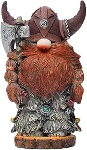 FEIYU BUY Outdoor Decoration Viking Norse Dwarf Gnome war gnome Sculpture Gnome Warrior Sculpture Medieval Guard Garden gnome Statue Garden