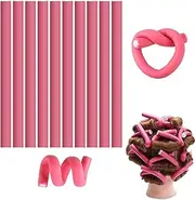 Heatless Curls Rods, 10 Pcs No Hurt the Hair Fluffy Foam Curling Iron for Short, Medium and Long Hair (1.4 * 24 cm/ 0.55 * 9.5 inch)