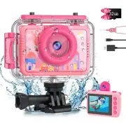 PROGRACE Kids Digital Waterproof Camera 2024 Upgrade Underwater Camera for Kids