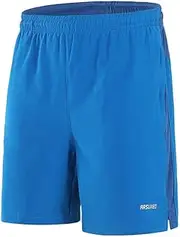 [Gesaofa] Mens Mesh Wicking Lightweight Sport Running Shorts,Reflective Workout Gym Shorts with Durable Zip Pocket
