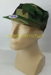 US Military Propper Ripstop BDU Patrol Cap Hat Woodland Camo Size Med Lrg XL NWT