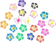 Angoily 20pcs Polymer Clay Frangipani Ornaments, Assorted Colours, DIY Phone Case Accessories, Glasses Decorations, 1.5 x 1.5 x 1 cm