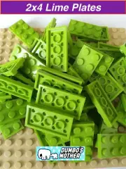 LEGO 2x4 Lime Plates Plate City Creator Walls Building NEW X20
