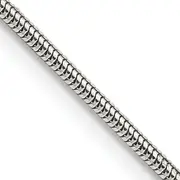 28 Inch Sterling Silver 1.6mm Round Snake Chain