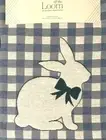 Blue White Check Easter Bunny 72 inch Tapestry Table Runner Windham