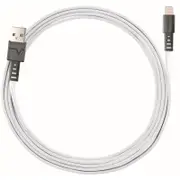Ventev 6ft Flat USB-A Car/Wall Charging/Sync Cable for iPhone/iPad WHT