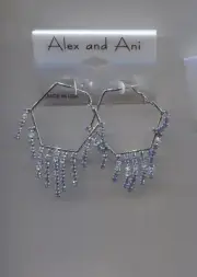 ALEX & ANI BLUE prong set earrings rare