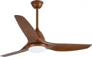 Ceiling Fan Light, 52" Ceiling Fan w/Remote Anti-Theft LED Tri-Color Temperature