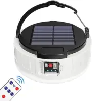 LED Solar Camping Lantern Portable Waterproof Solar USB Rechargeable Remote