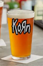 Korn - Rock and Roll - 16oz Pint Beer Mixing Glass Pub Barware Seltzer Liquor 25