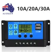 Solar Panel Regulator Charge Controller USB 10A/20A/30A 12V-24V AU