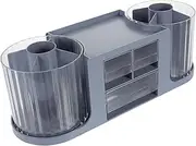 SECFOU Desktop Drawer Box Organizer Double Rotating Pen Holder Desk Organization Small Storage Drawers Sturdy Wear-Resistant