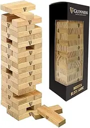 Guinness Official Merchandise Wooden Block Game with Harp Details