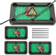 BELLIFFY Gaming Desk for Boys and Girls Compact Pool Table Set 4 in 1 Mini Billiards Snooker Game Educational Toy for Boys